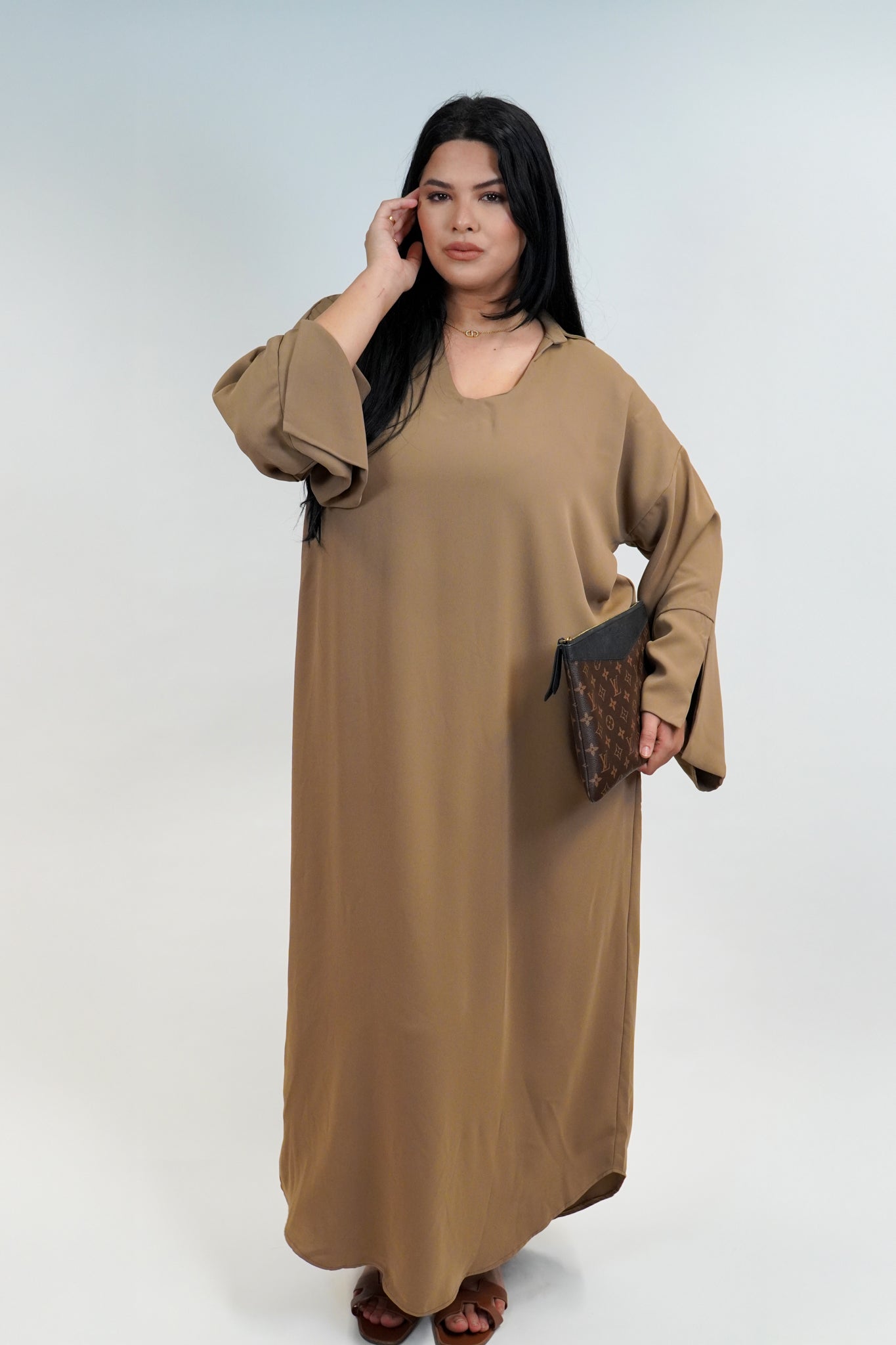 Mia dress taupe