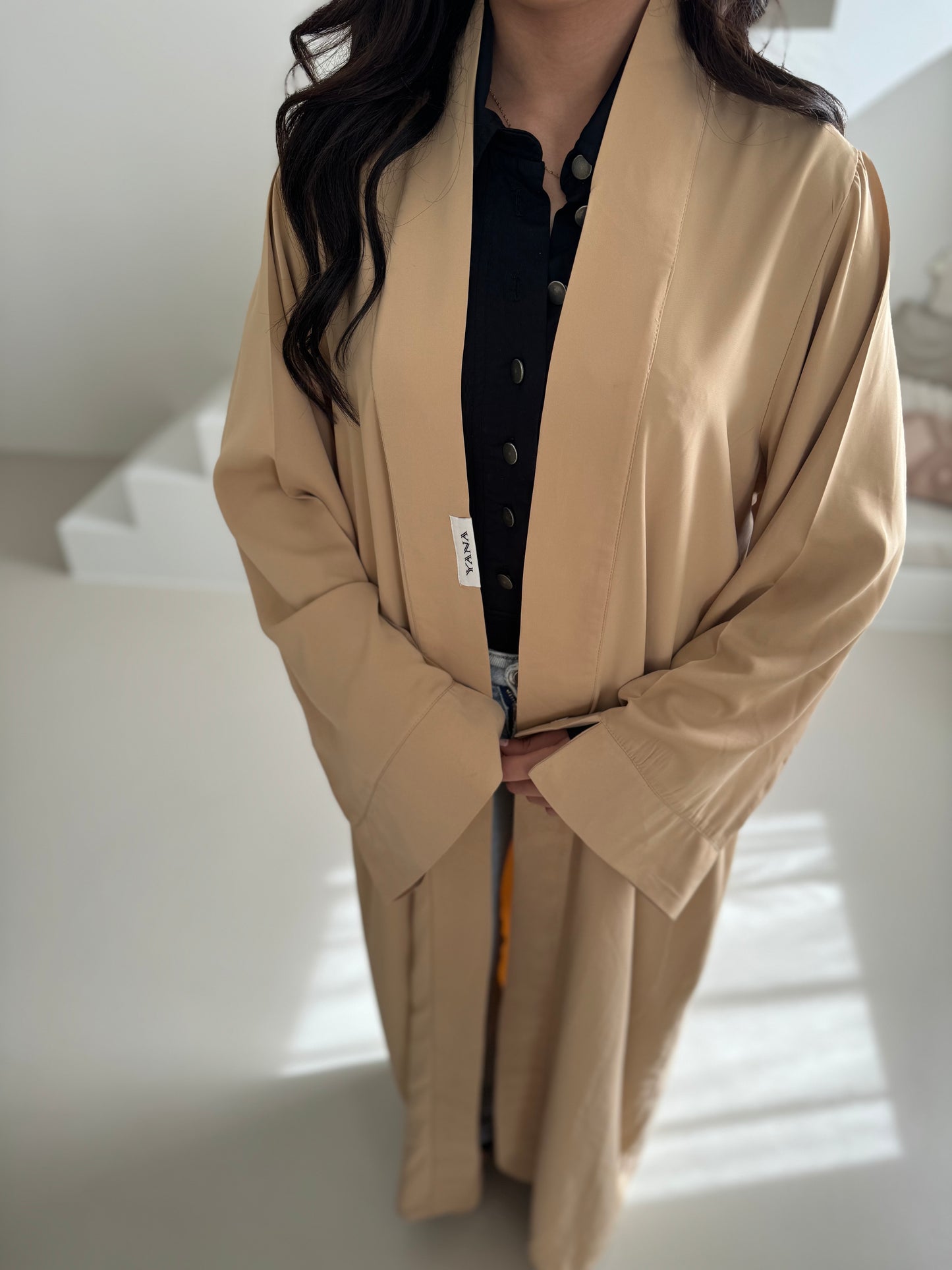 1 piece abaya beige