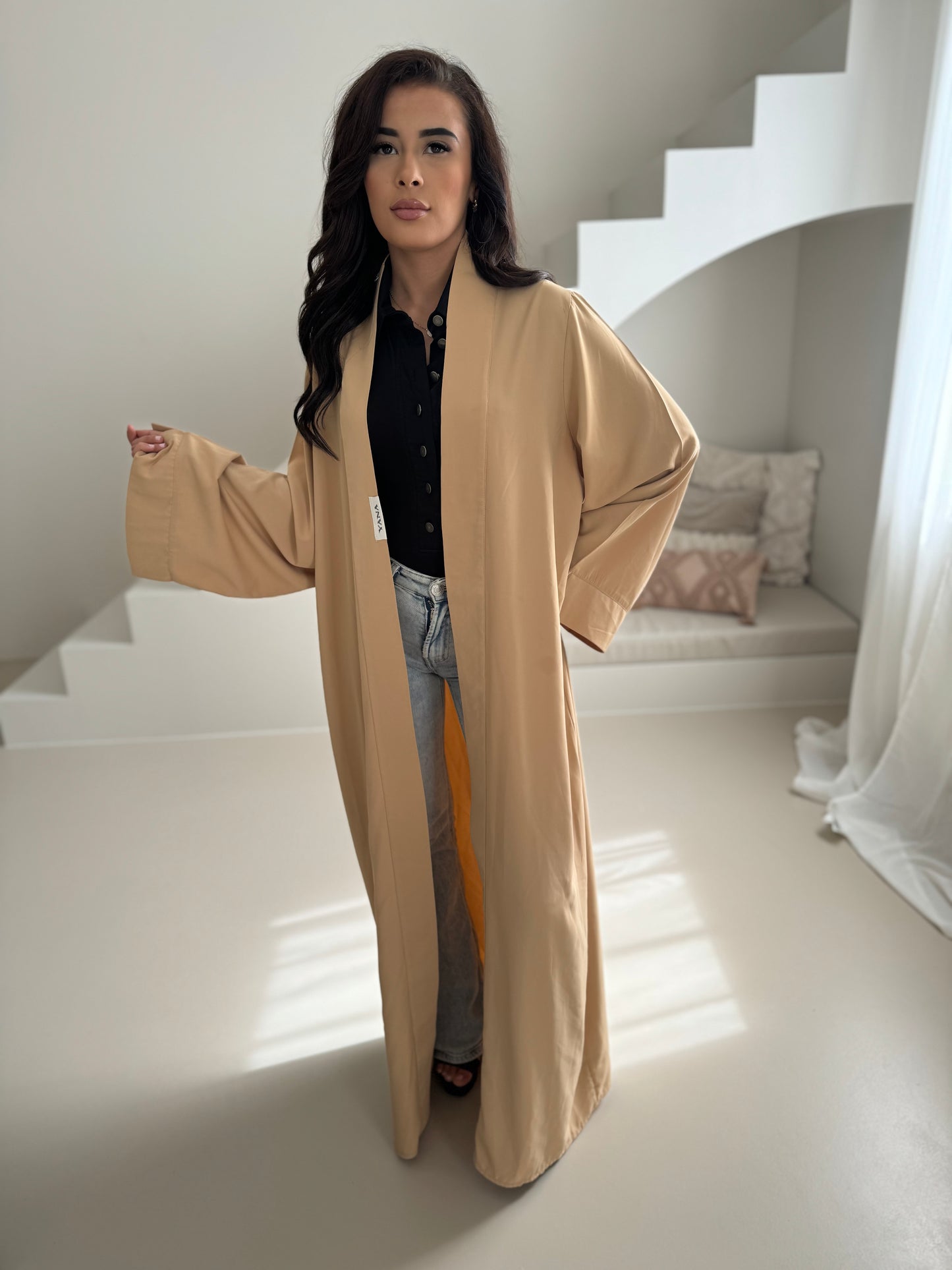 1 piece abaya beige